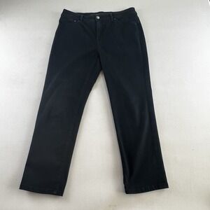 Chicos SO SLIMMING Girlfriend Slim Leg Crop Jeans Black Size 5/US 8